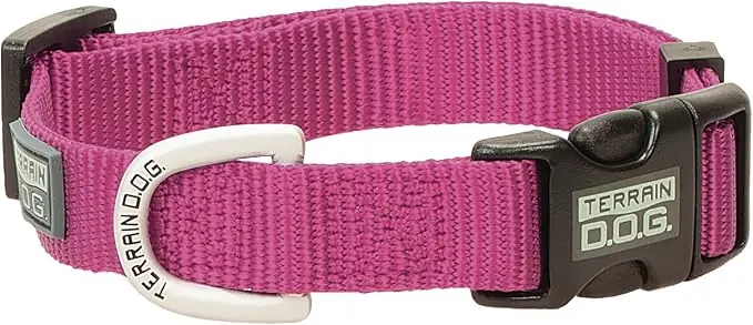 Terrain D.O.G Nylon Adjustable Snap-N-Go Dog Collar - Pink