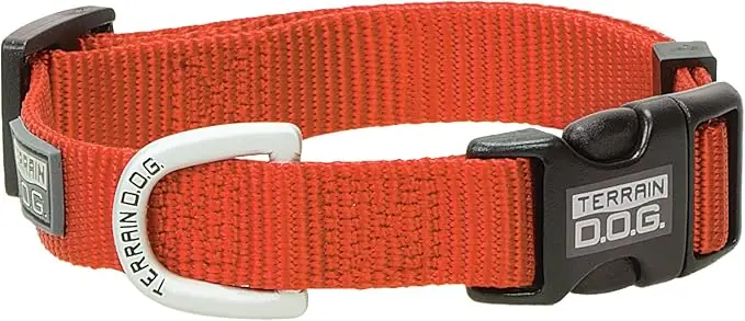 Terrain D.O.G Nylon Adjustable Snap-N-Go Dog Collar - Orange