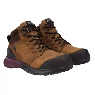 Timberland Women‘s Reaxion Composite Toe Waterproof Work Sneaker - Brown/Purple