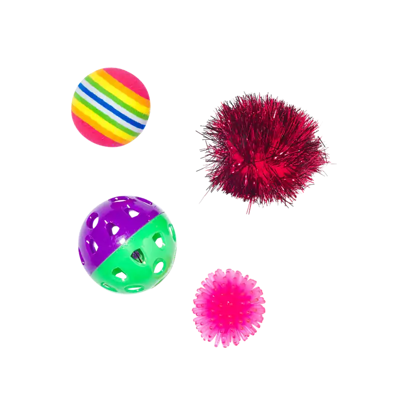 Main St. Pet™ 4-Pc Toy & Ball Variety Pack Cat Toys