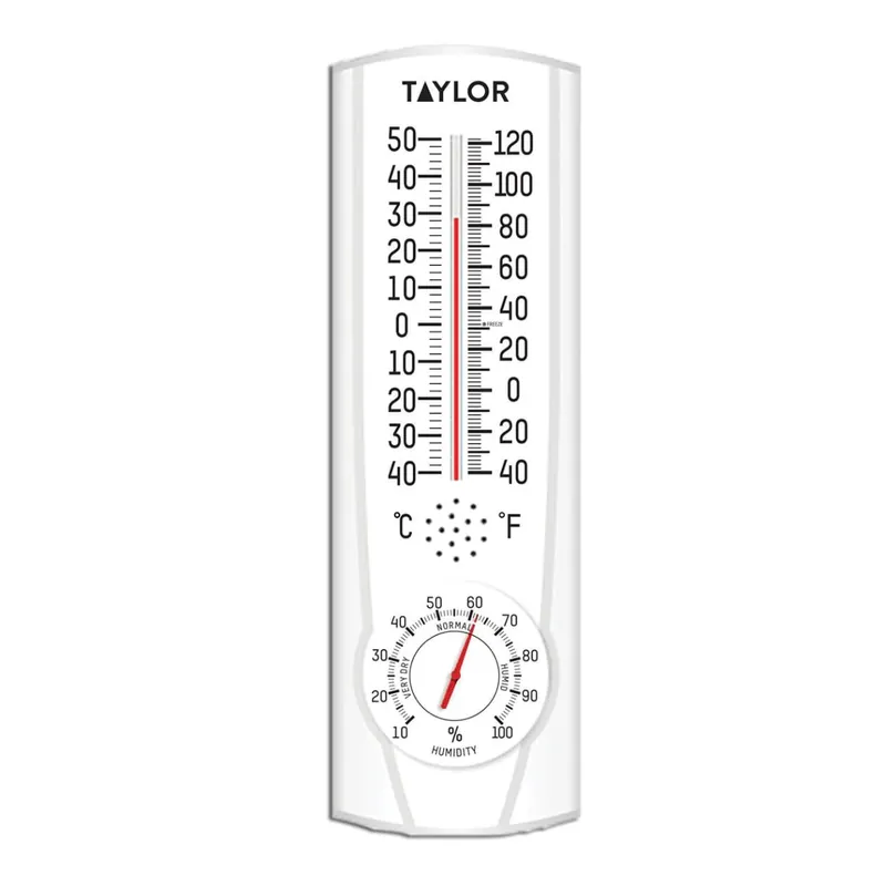 Taylor Precision Products Indoor/Outdoor Tube Thermometer with Hygrometer