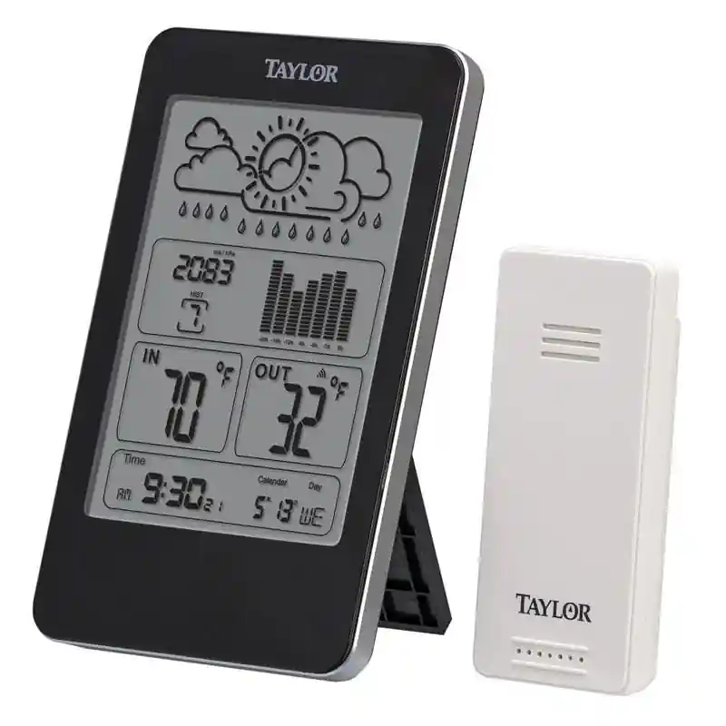 Taylor Precision Products Wireless Indoor and Outdoor Thermometer with Barometer