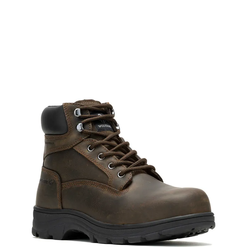 Wolverine Men‘s Carlsbad Waterproof 6" Steel-Toe Work Boot (W231123) Brown