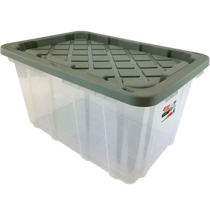 Edge 27 Gal Clear/Willow Heavy Duty Tough Tote