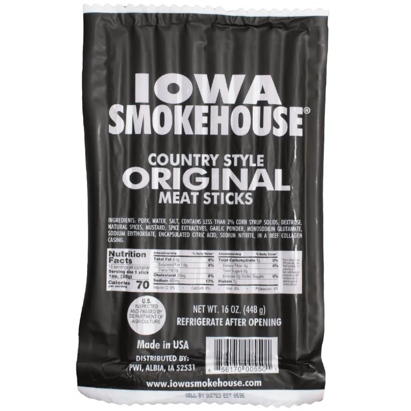 Iowa Smokehouse 16 oz Country Style Meat Sticks Original