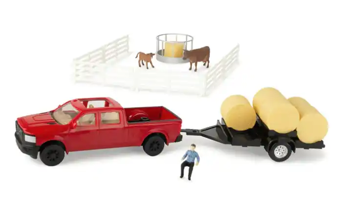 ERTL 1/32 Red Pickup Truck Haying Set