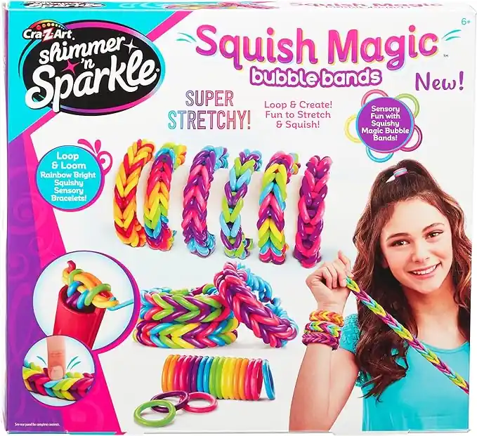 Cra-Z-Art Shimmer n Sparkle Squish Magic Bubble Bands Kit