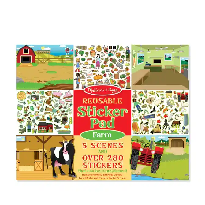Melissa & Doug Reusable Sticker Pad - Farm