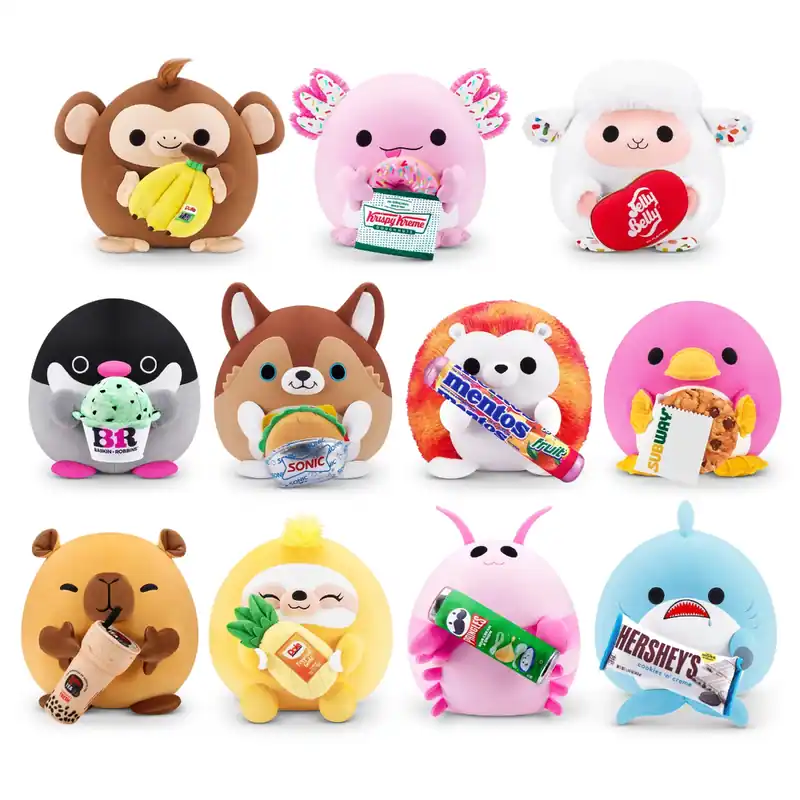 Zuru Snackles 5 Surprise Medium Plush (Assorted Styles - Sold Individually)