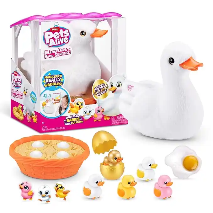 Zuru Pets Alive Mama Duck w/ 4 Surprise Eggs