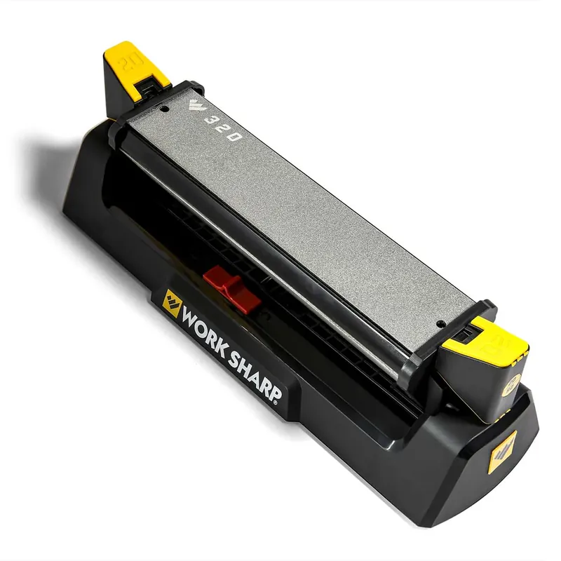 Work Sharp Tri-brasive Benchstone Knife Sharpener with Pivot-Response