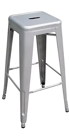Buffalo Tools AmeriHome Loft Metal Bar Stool - Silver