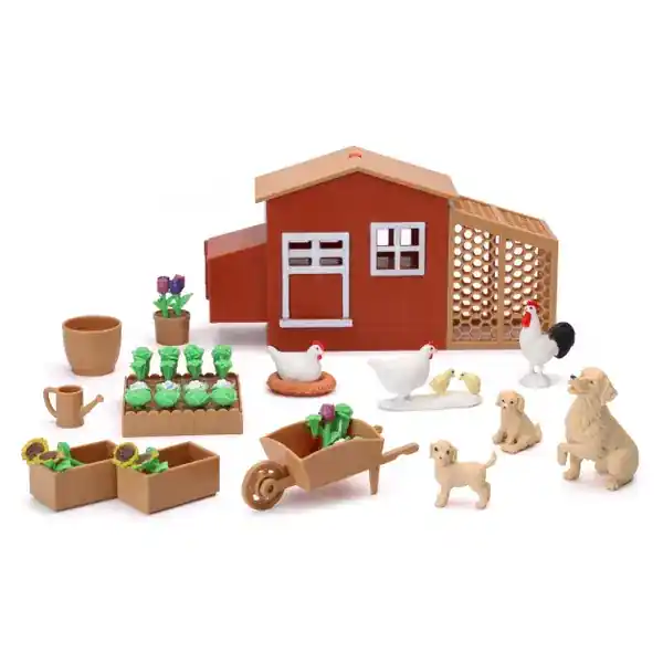 New Ray Chicken Coop and Gardening Play Set