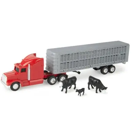 Tomy Cattle Trailer Semi Set, 1 64 Scale Playset