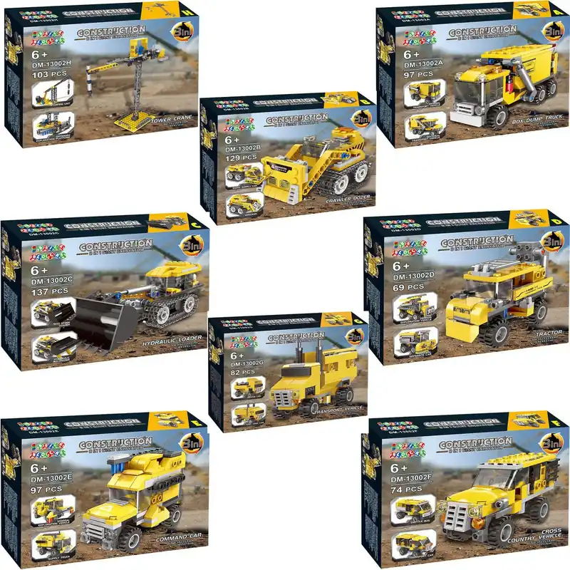 Diecast Masters - Brick Blocks Construction Toy Set - Assorted styles
