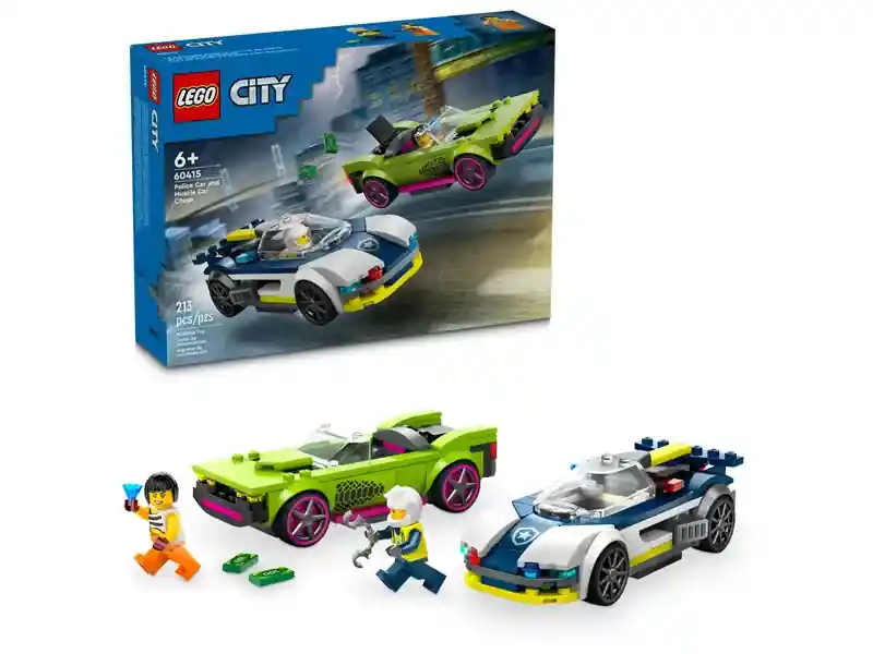 Lego City Police Car and Muscle Car Chase Building Set