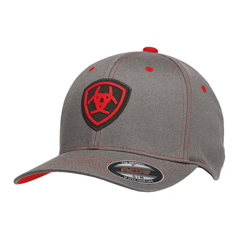 Ariat Men‘s Structured Cap - Grey/Red