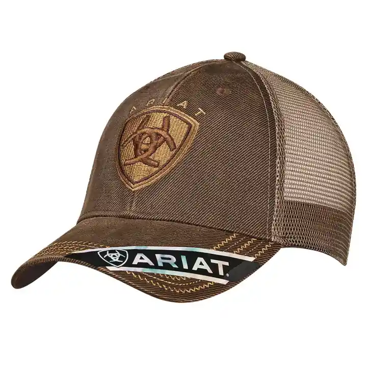 Ariat Men‘s Oilskin Baseball Cap - Brown OS