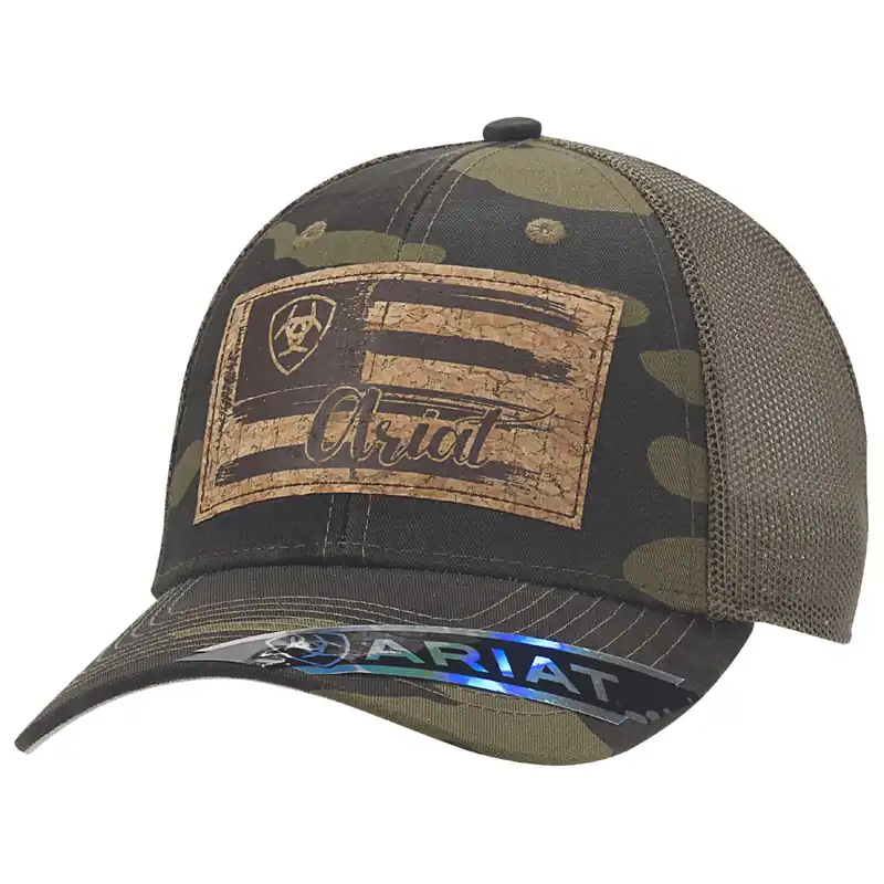 Ariat Women‘s Camo Flag Patch Baseball Cap