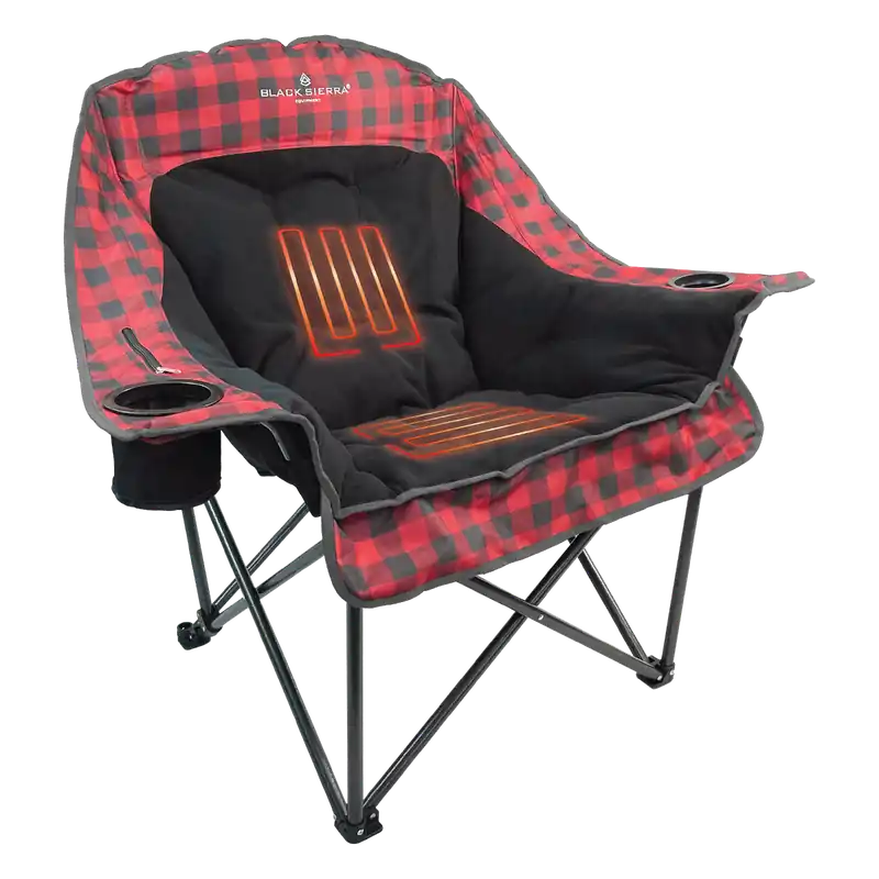 BLACK SIERRA EQUIPMENT Heated Comfort Cloud XL Chair - Buffalo Check