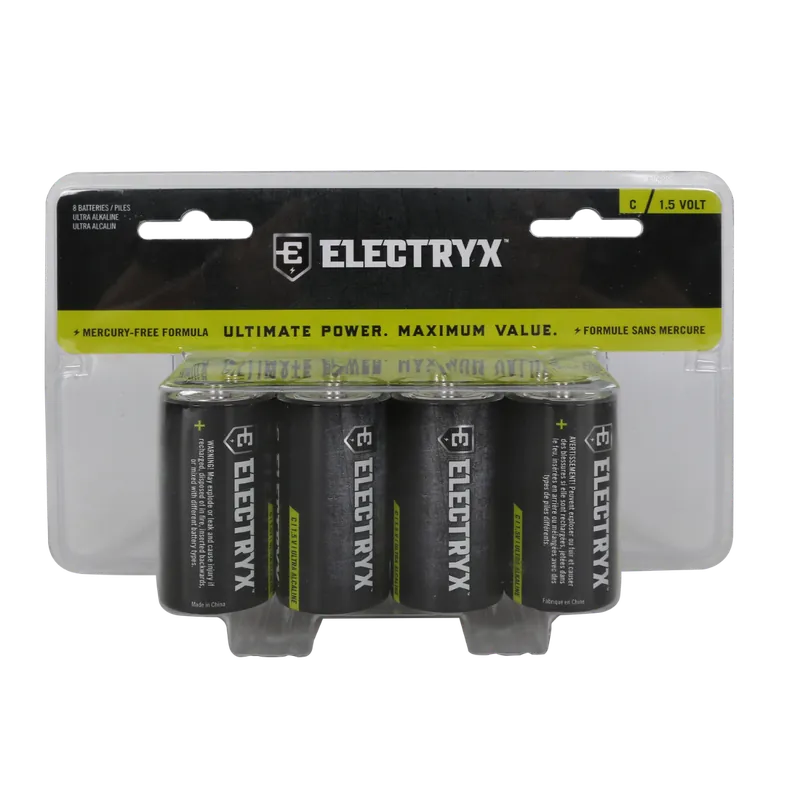 Electryx C / 1.5 Volt Ultra Alkaline Batteries-8 Pack