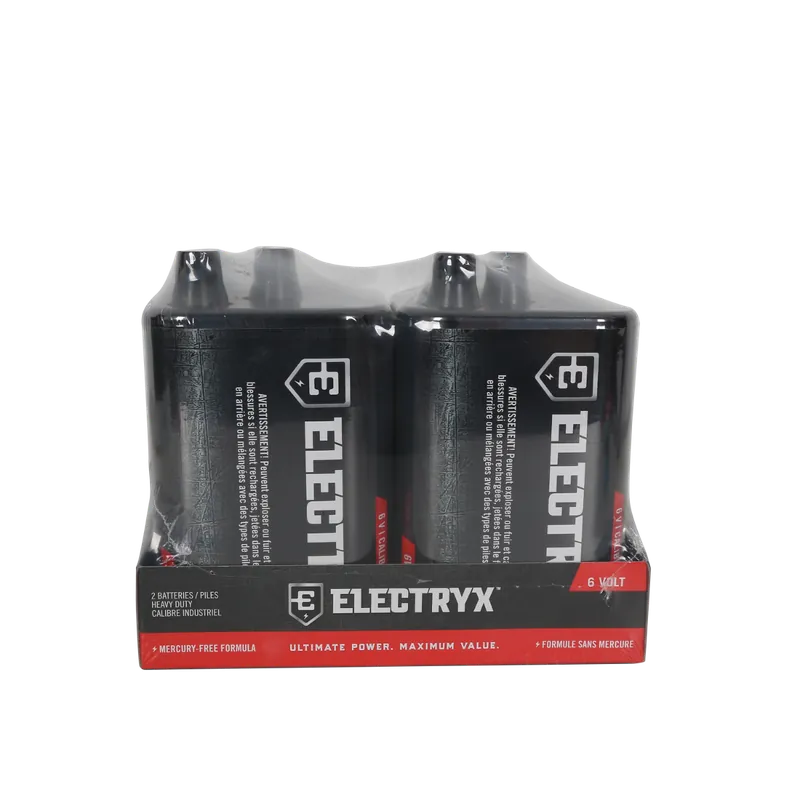 Electryx 6 Volt Heavy Duty Ultra Alkaline Batteries-2 Pack