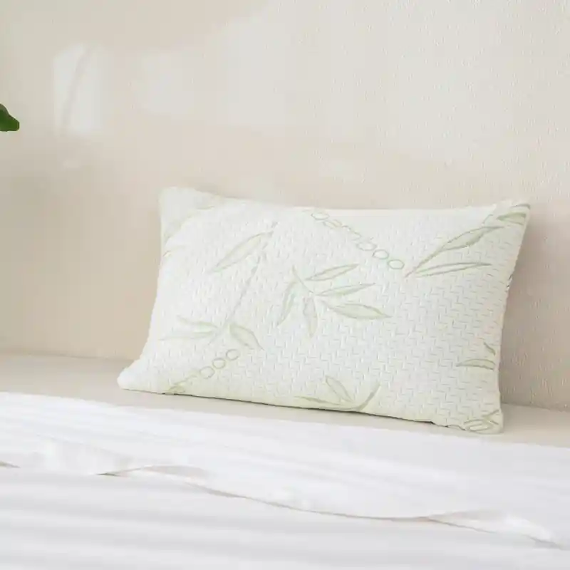 Spirit Linen Memory Foam Bed Bamboo Pillow - Queen