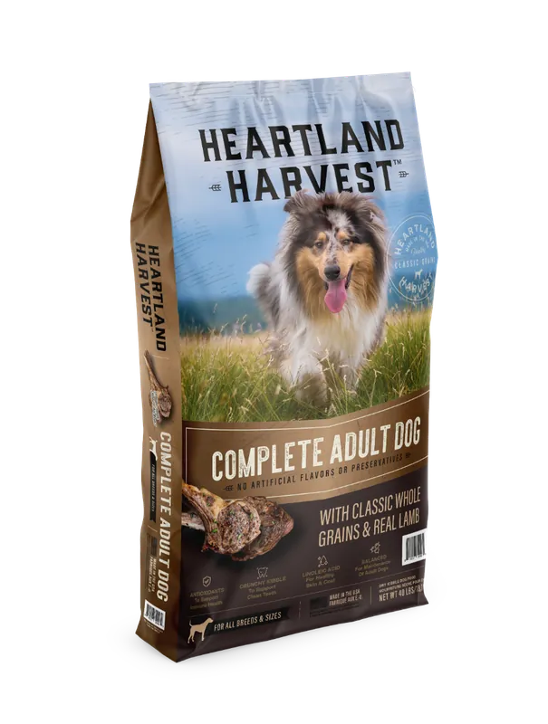 Heartland Harvest Complete Adult Dog with Classic Whole Grains & Real Lamb - 40lbs