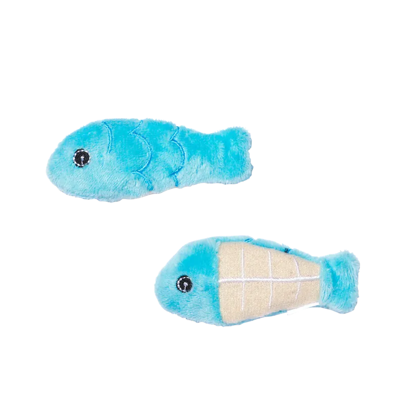 Main St. Pet™ 2-Pack Blue Fish Catnip Cat Toy