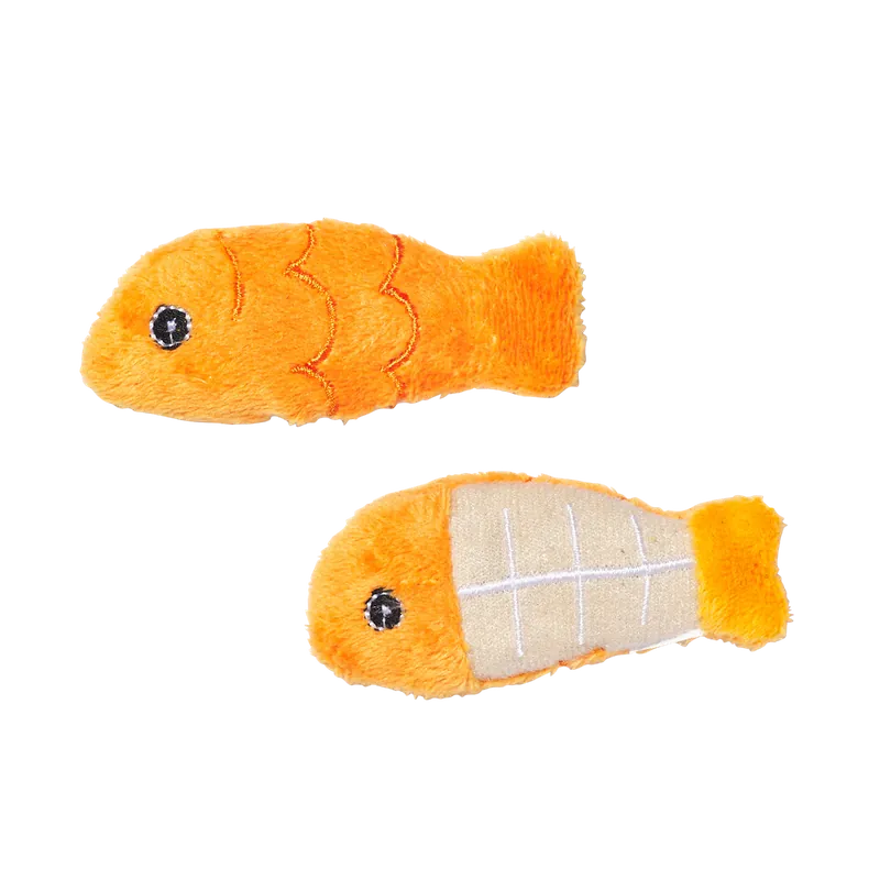 Main St. Pet™ 2-Pack Orange Fish Catnip Cat Toy