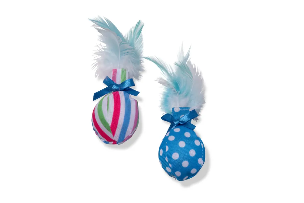 Main St. Pet™ 2-Pack Feather Balls with Bells Cat Toys