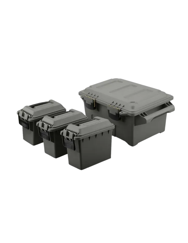 Reliant Ammo Crate and 3 Ammo Cans, .30 Caliber, OD Green