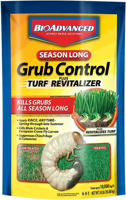 BioAdvanced 700720S Season-Long Grub Control Plus Turf Revitalizer - 24 lbs. Grub Killer