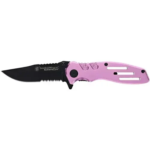 Smith & Wesson Extreme OPS Linear Folding Knife - Pink