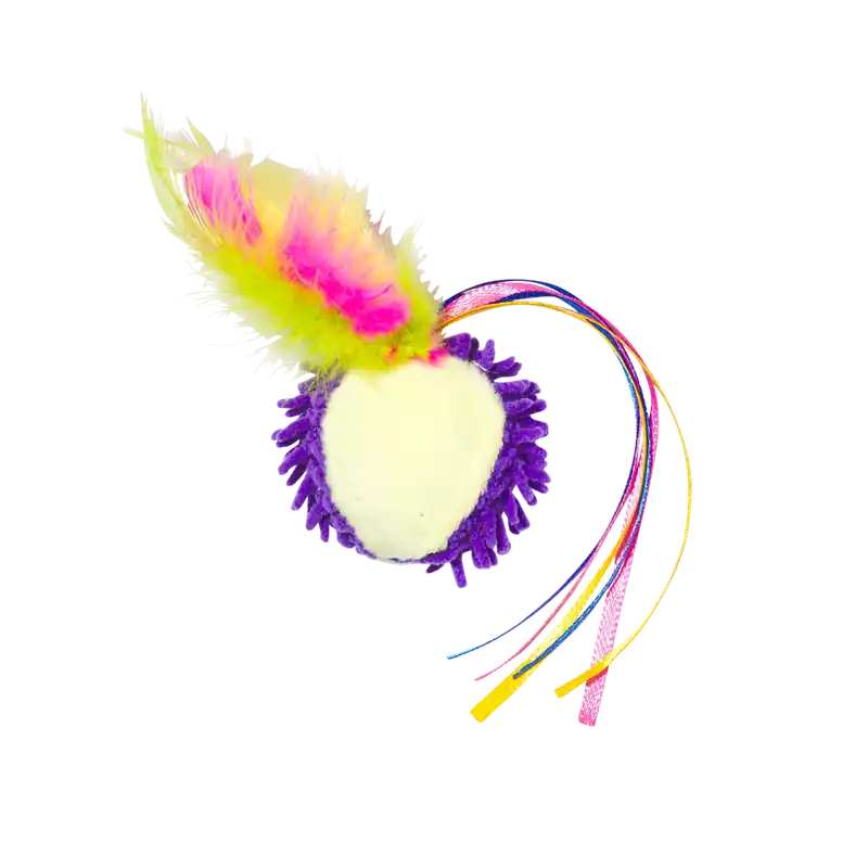 Main St. Pet™ Crinkle Purple/Yellow Ball Catnip Cat Toy
