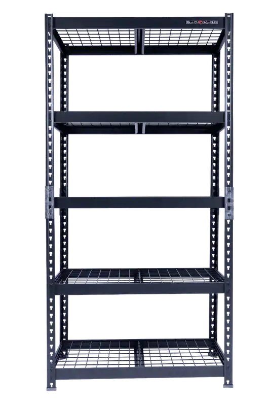Black Diamond Light Duty Steel Shelving Unit with 5 Adjustable 36" Shelves