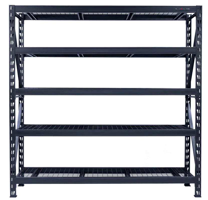 Black Diamond Light Duty Steel Shelving Unit with 5 Adjustable 48" Shelves