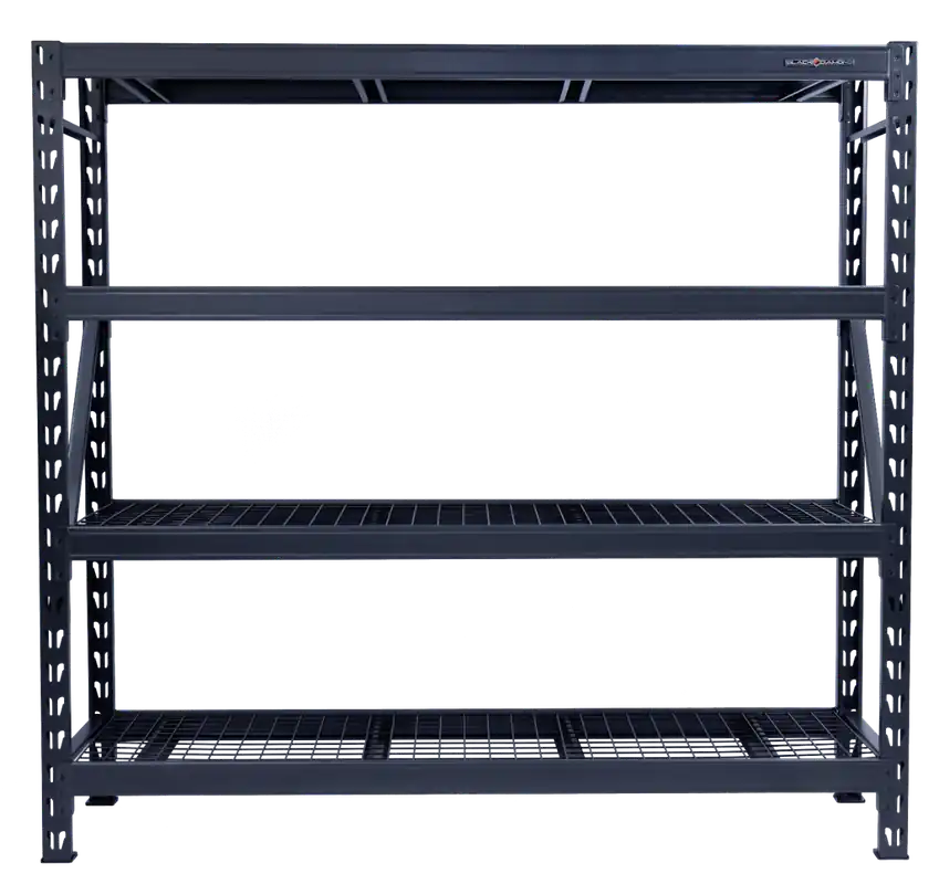 Black Diamond Heavy Duty Steel Shelving Unit with 4 Adjustable Shelves