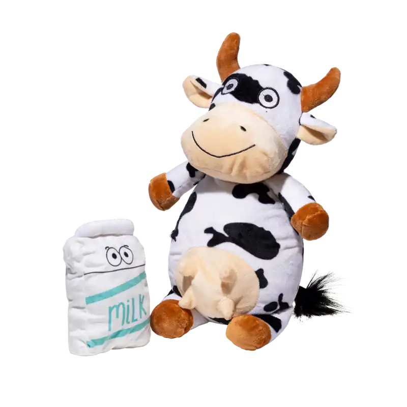 Main St. Pet™ 2-In-1 Cow & Milk Plush Dog Toy