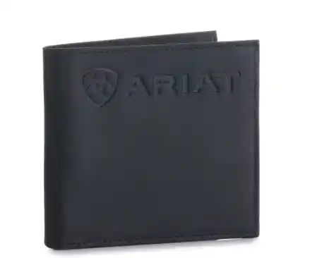 Ariat Men‘s Embossed Logo Bifold Wallet - Black