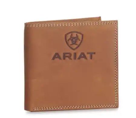 Ariat Men‘s Embossed Logo Bifold Wallet - Tan
