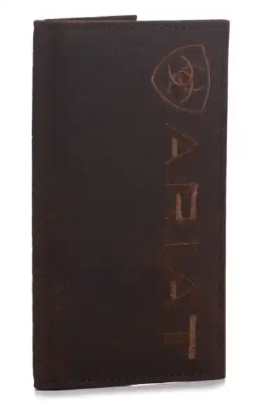 Ariat Men‘s Bullhide & Shield Logo Rodeo Wallet - Choclate