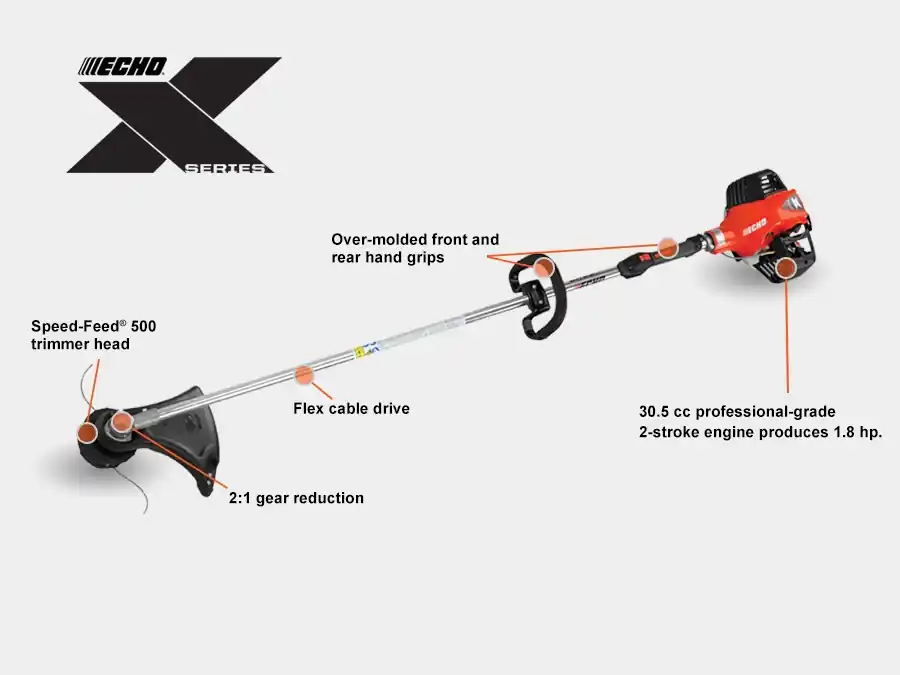 Echo SRM-3020T X Series Gas 30.5 CC 2 Stroke Engine String Trimmer
