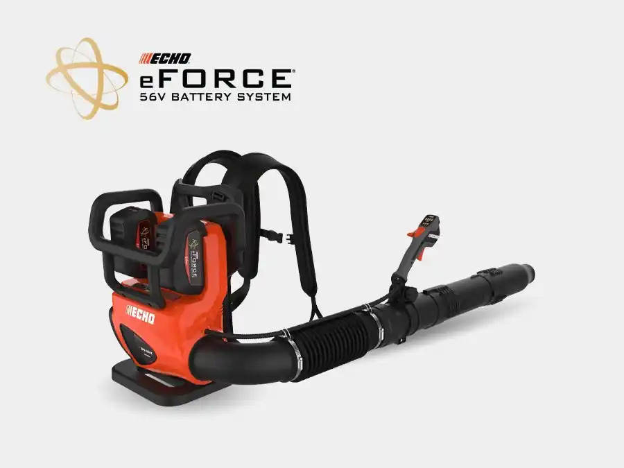 Echo DPB-5800T Battery eForce Backpack Leaf Blower with Tube-Mounted Throttle Includes (2) 5.0Ah Batteries and Dual Port Charger