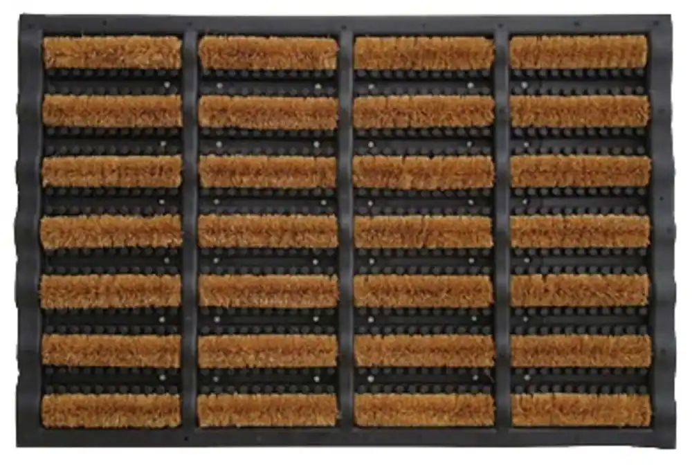 Direct Home 16" x 24" Heavy Boot Scraper Coir & Rubber Design Doormat