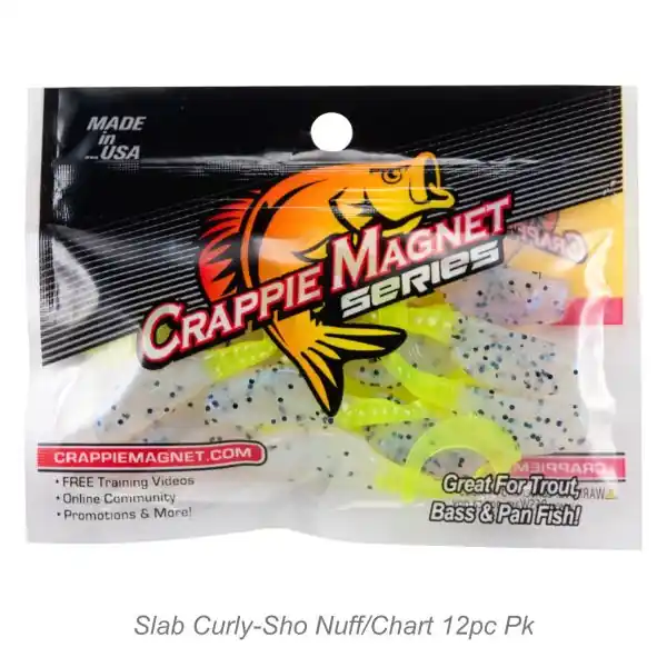 Leland Lures Slab Curly-Sho Nuff/Chart 12pc Pk