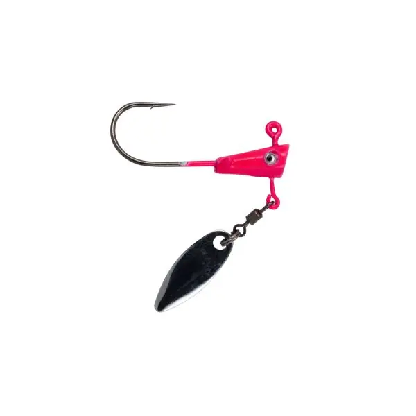 Leland Lures Fin Spin Jig Head- Pink 1/16oz 3pk