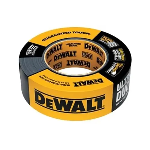 DeWalt DXAT9233 Ultra-Tough Black Duct Tape, Single Roll, 1.88 in x 30 yd