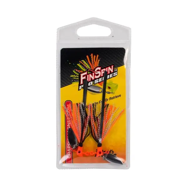 Leland Lures Fin Spin Pro Series-October Orange 1/16oz 2pk