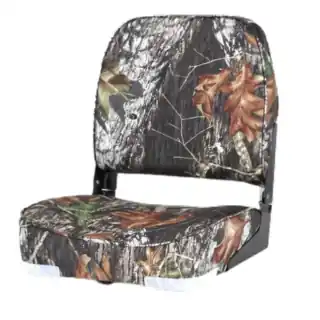 Open Country Marine 19" Low Back Folding Padded Boat Seat Mossy Oak Camo